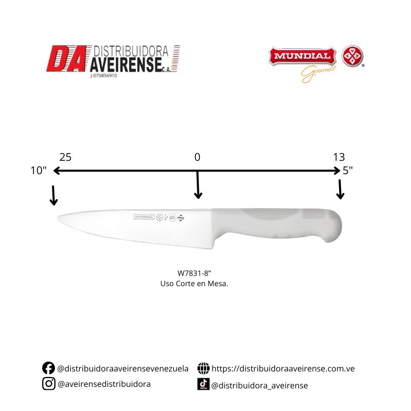 Cuchillo de uso Corte en Mesa Modelo W7831-8”.